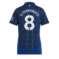 Maglia Calcio Manchester United Bruno Fernandes #8 Seconda Divisa Donna 2024-25 Manica Corta